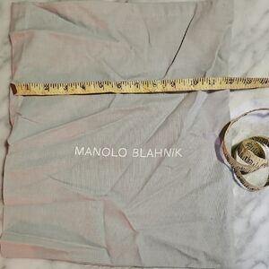 Manolo Blahnik Light Gray Shoe Bag